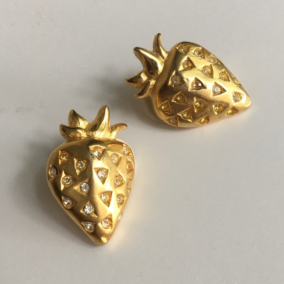 HOST PICK Givenchy | Vintage Strawberry Clip-ons - Picture 2 of 7